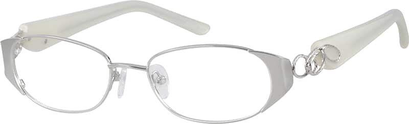 Angle view of Oval Glasses 770711 in Silver