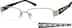 Rectangle Glasses 774911 in Silver