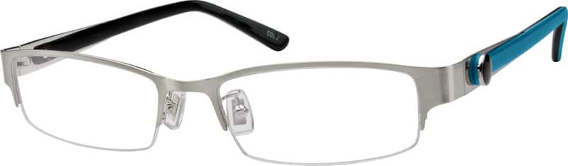 Silver Rectangle Glasses #775411 | Zenni Optical Canada