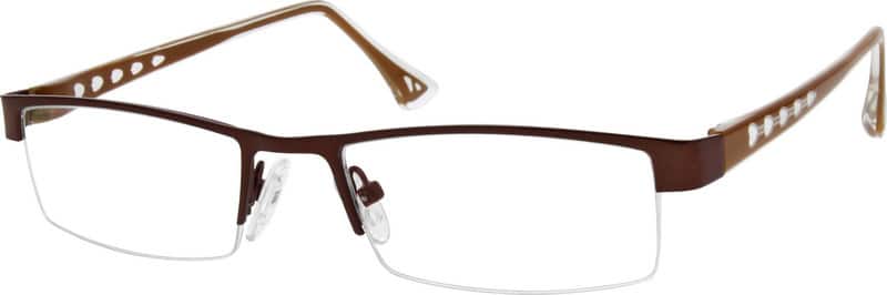 Angle view of Rectangle Glasses 777015 in Brown