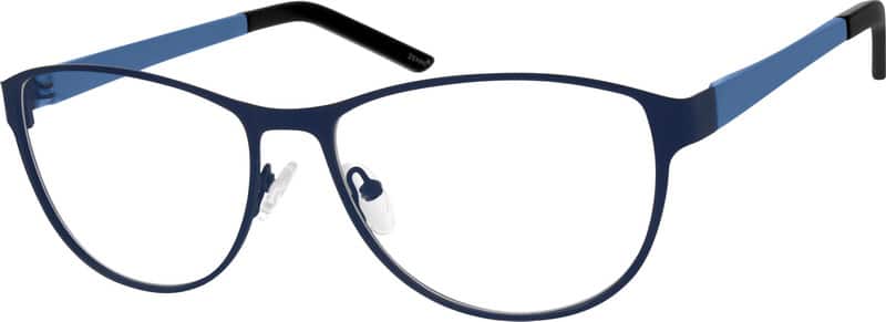 Angle view of Oval Glasses 777616 in Blue