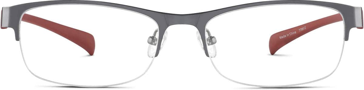 Front view of Oval Glasses 778812 in Gray