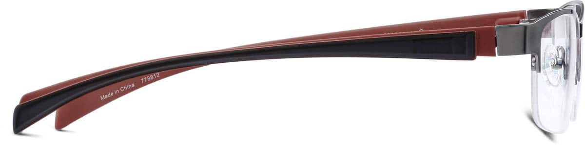 Side view of Oval Glasses 778812 in Gray