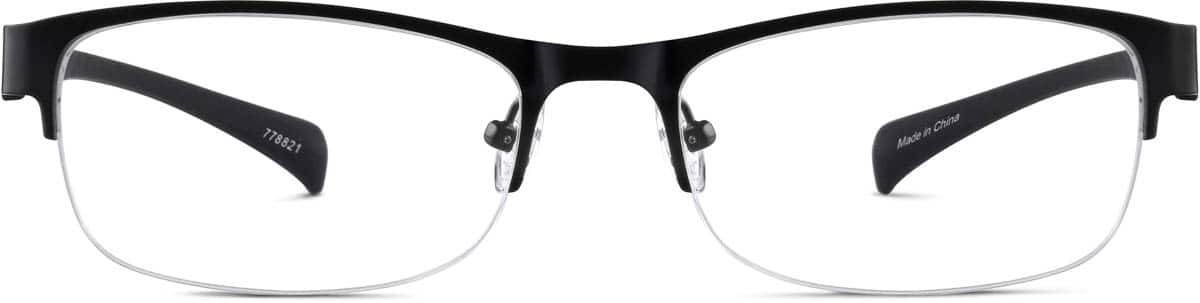 Front view of Oval Glasses 778821 in Black