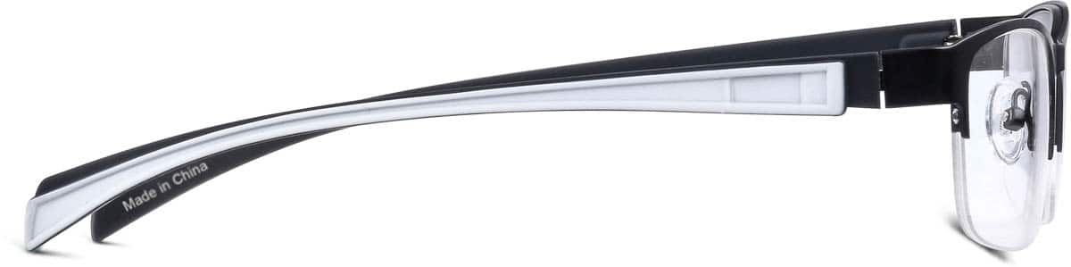 Side view of Oval Glasses 778821 in Black