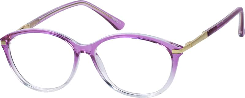 Angle view of Oval Glasses 7801217 in Purple