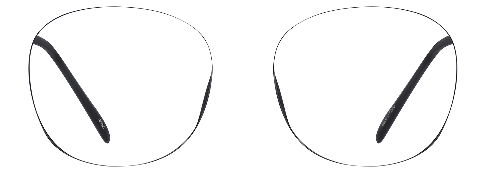 Front view of Round Glasses 7801821 in Black