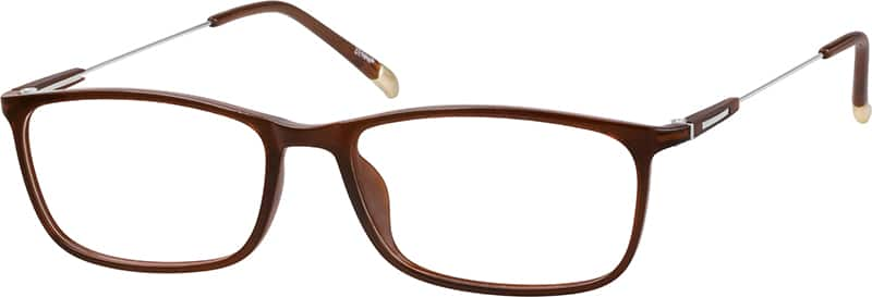 Angle view of Oval Glasses 7802115 in Brown