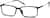 Angle view of Rectangle Glasses 7802221 in Black thumbnail