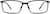 Front view of Rectangle Glasses 7802221 in Black thumbnail