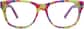 Front view of Kids’ Square Glasses 7802429 in Fingerpaint thumbnail