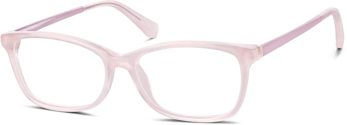 Angle view of Rectangle Glasses 7803919 in Pink