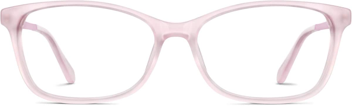 Front view of Rectangle Glasses 7803919 in Pink