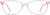 Front view of Rectangle Glasses 7803919 in Pink thumbnail