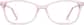 Front view of Rectangle Glasses 7803919 in Pink thumbnail