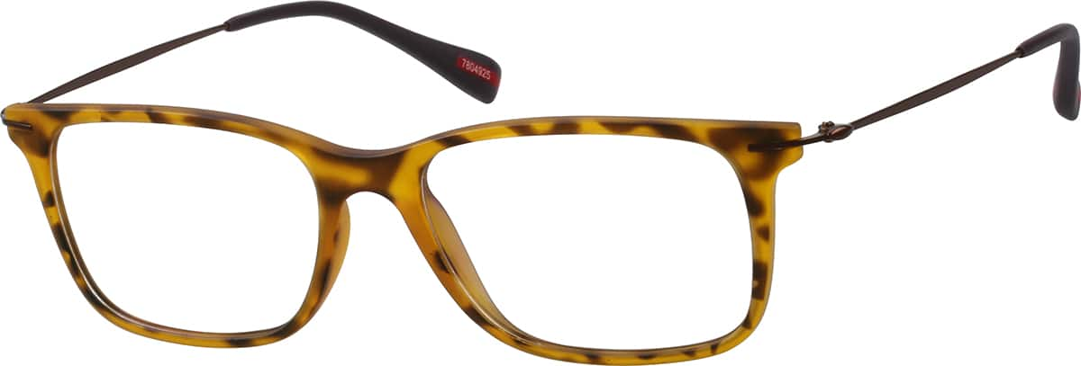 Angle view of Rectangle Glasses 7804925 in Tortoiseshell