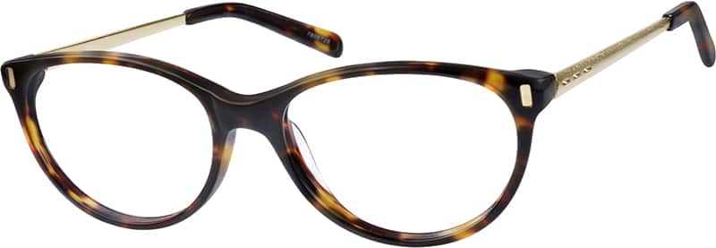 Angle view of Oval Glasses 7805725 in Tortoiseshell
