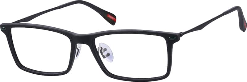 Angle view of Rectangle Glasses 7805921 in Black