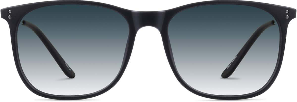 Front view of Premium Square Sunglasses 7806421 in Black