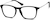 Angle view of Kids’ Square Glasses 7806821 in Black thumbnail