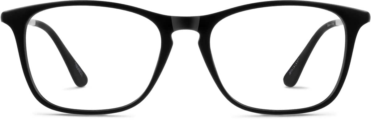 Front view of Kids’ Square Glasses 7806821 in Black