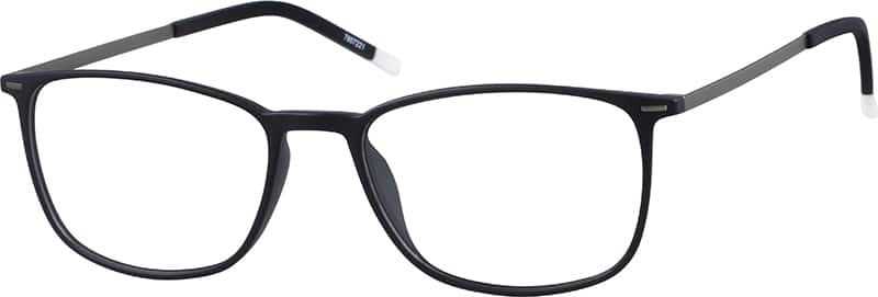 Angle view of Rectangle Glasses 7807221 in Black