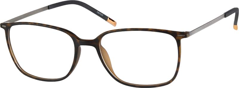 Angle view of Rectangle Glasses 7807625 in Tortoiseshell