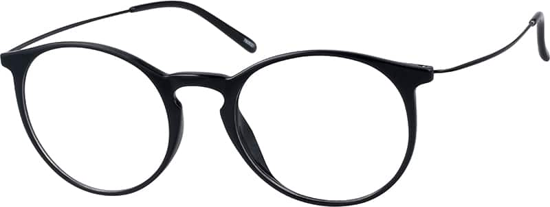 Angle view of Round Glasses 7808321 in Black