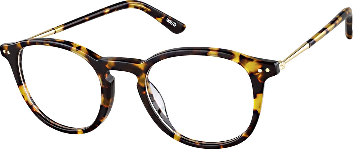 Angle view of Round Glasses 7809225 in Tortoiseshell