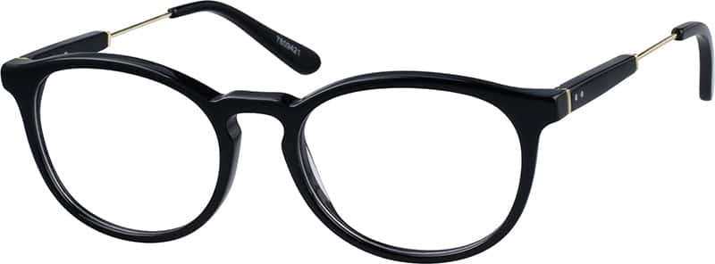 Angle view of Oval Glasses 7809421 in Black