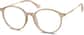 Angle view of Round Glasses 7810015 in Brown thumbnail