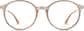 Front view of Round Glasses 7810015 in Brown thumbnail