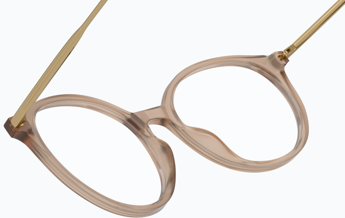 See-through view of Round Glasses 7810015 in Brown thumbnail