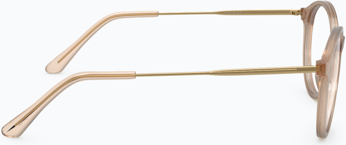 Side view of Round Glasses 7810015 in Brown thumbnail