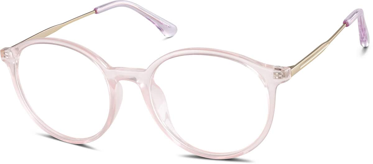 Angle view of Round Glasses 7810017 in Purple