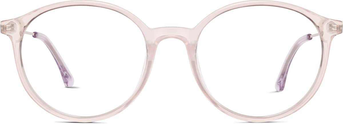 Front view of Round Glasses 7810017 in Purple