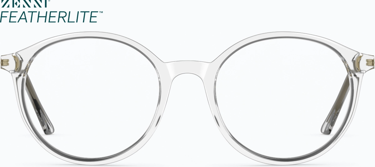 Front view of Round Glasses 7810023 in Clear thumbnail