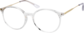 Angle view of Round Glasses 7810023 in Clear thumbnail