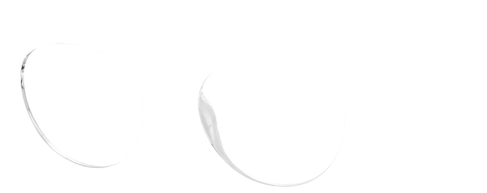 Angle view of Round Glasses 7810023 in Clear