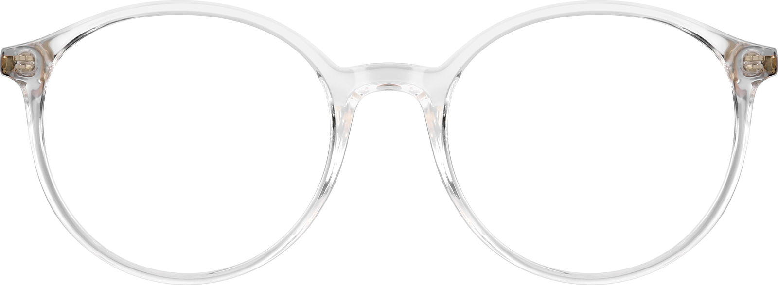 Front view of Round Glasses 7810023 in Clear