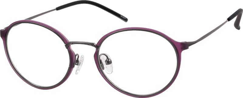 purple round glasses