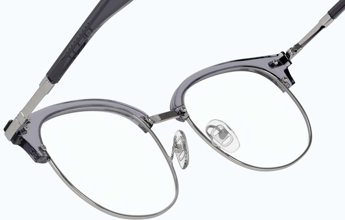 See-through view of Browline Glasses 7810712 in Gray thumbnail