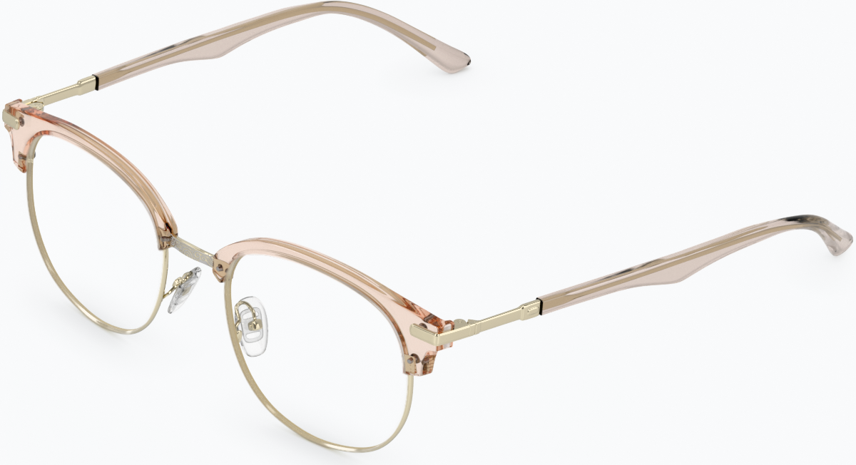 Angle view of Browline Glasses 7810715 in Brown thumbnail