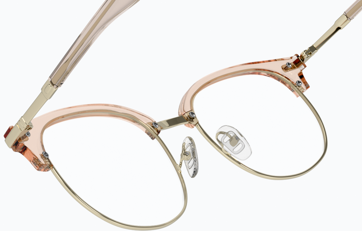 See-through view of Browline Glasses 7810715 in Brown thumbnail