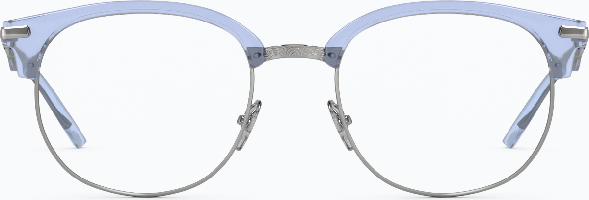 Front view of Browline Glasses 7810716 in Blue thumbnail
