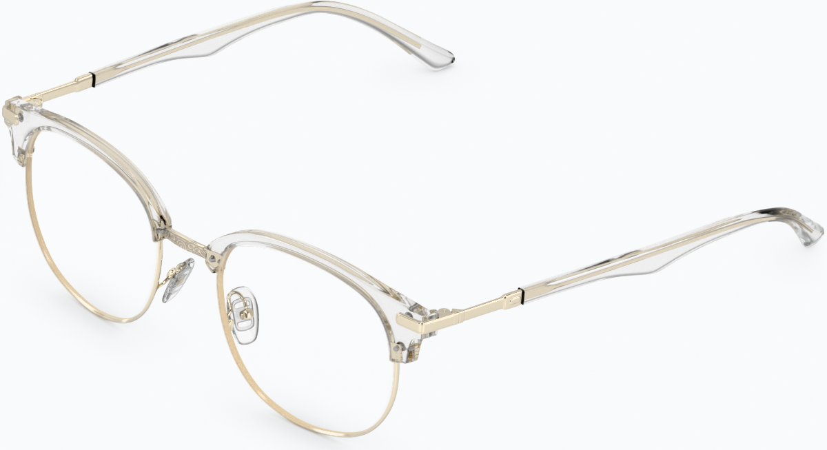 Angle view of Browline Glasses 7810723 in Clear thumbnail