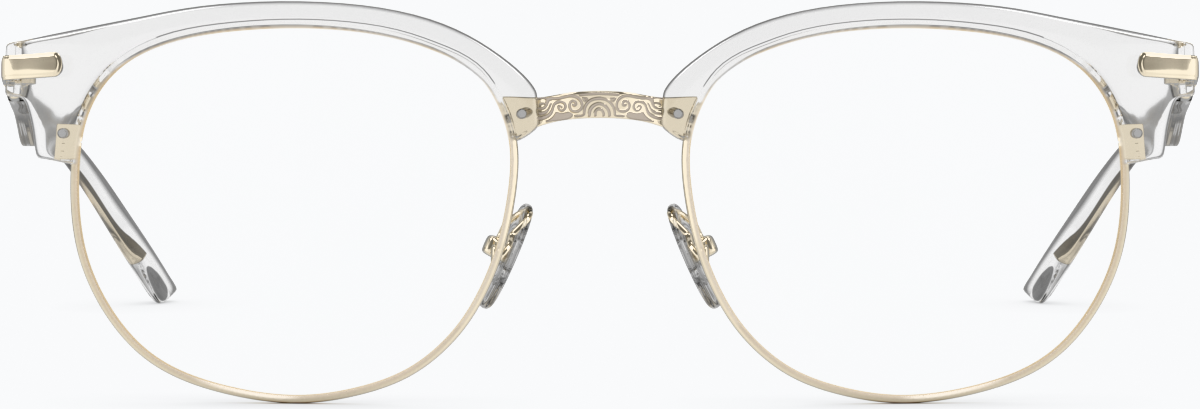 Front view of Browline Glasses 7810723 in Clear thumbnail