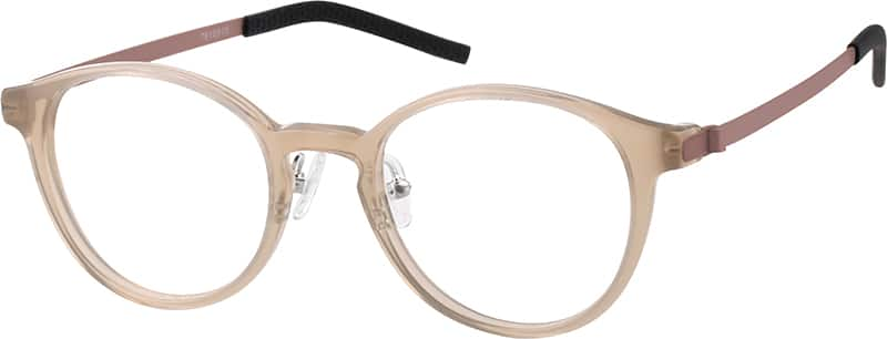 Angle view of Round Glasses 7810915 in Brown