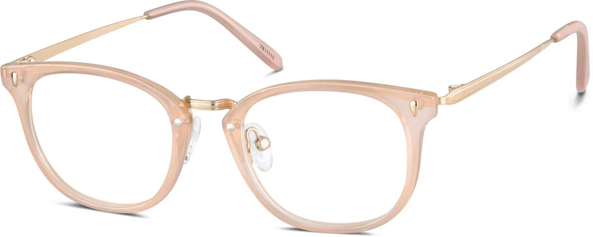 Angle view of Square Glasses 7811115 in Cream