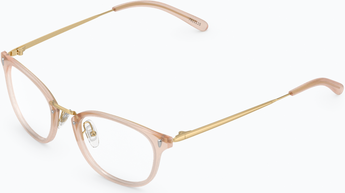 Angle view of Square Glasses 7811115 in Cream thumbnail